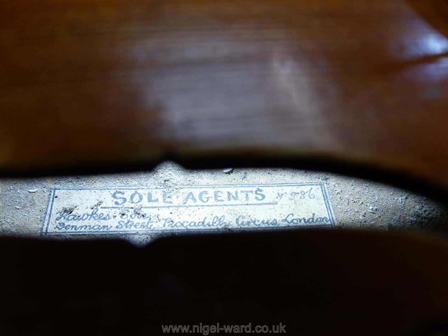 A good 'Tiger striped' Violin with paper label inside 'Sole Agents Hawkes & Son, Denman Street, - Image 30 of 66