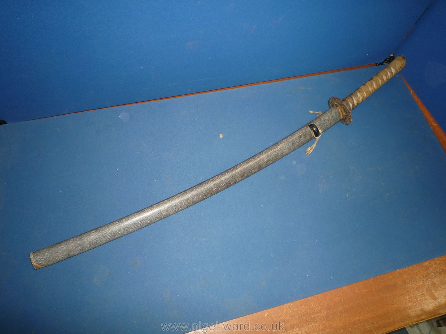 A remarkably sharp edged Samurai Sword/Katana, the blade rust marked, - Image 2 of 22