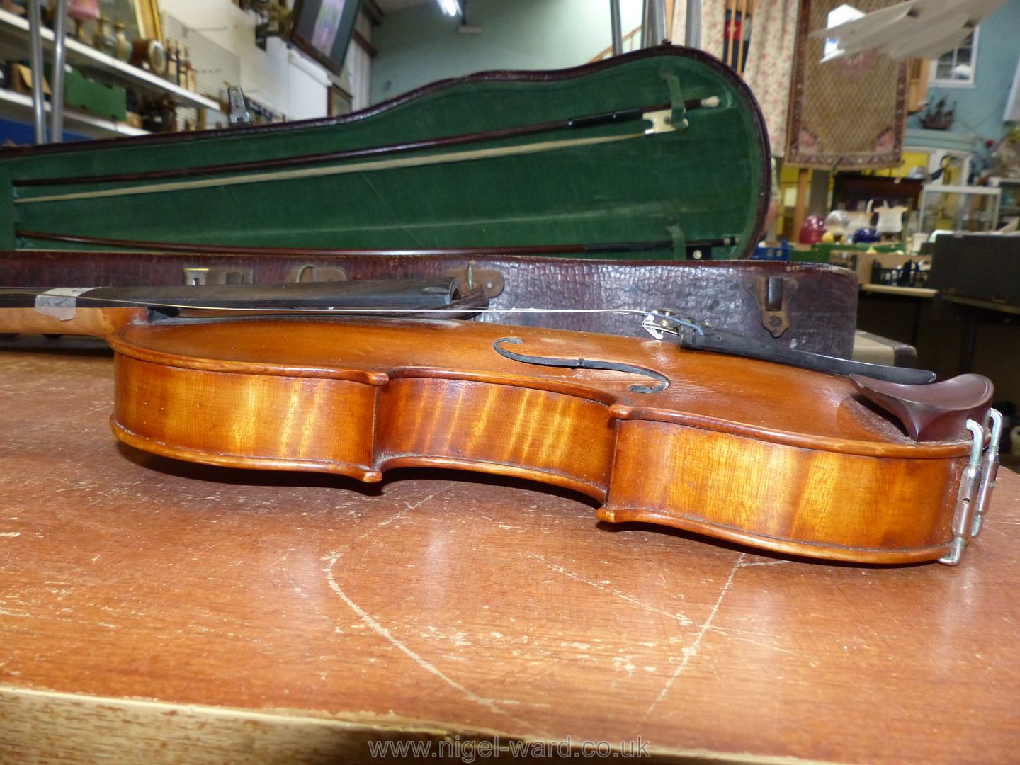 A good 'Tiger striped' Violin with paper label inside 'Sole Agents Hawkes & Son, Denman Street, - Image 35 of 66