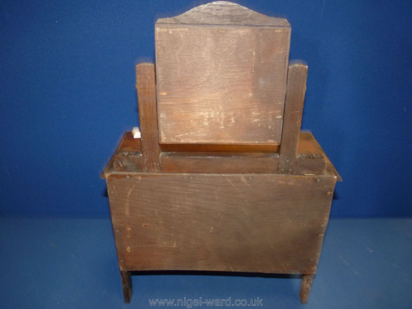 An Oak child's dressing table, circa 1920, 17 1/2" tall overall. - Image 2 of 2