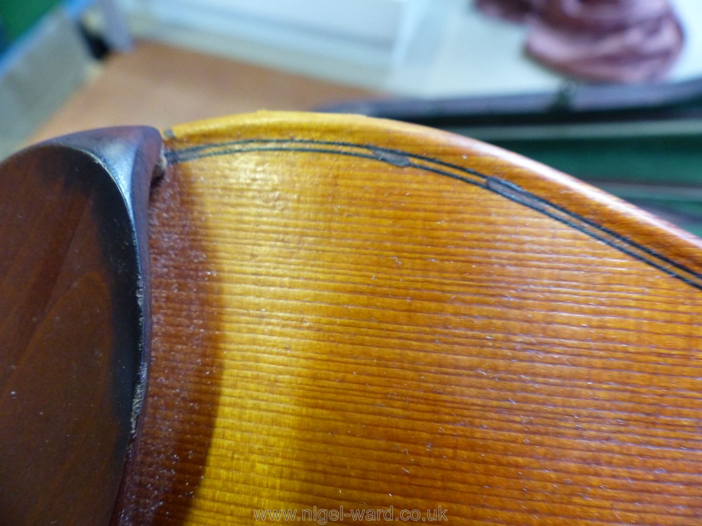 A good 'Tiger striped' Violin with paper label inside 'Sole Agents Hawkes & Son, Denman Street, - Image 48 of 66