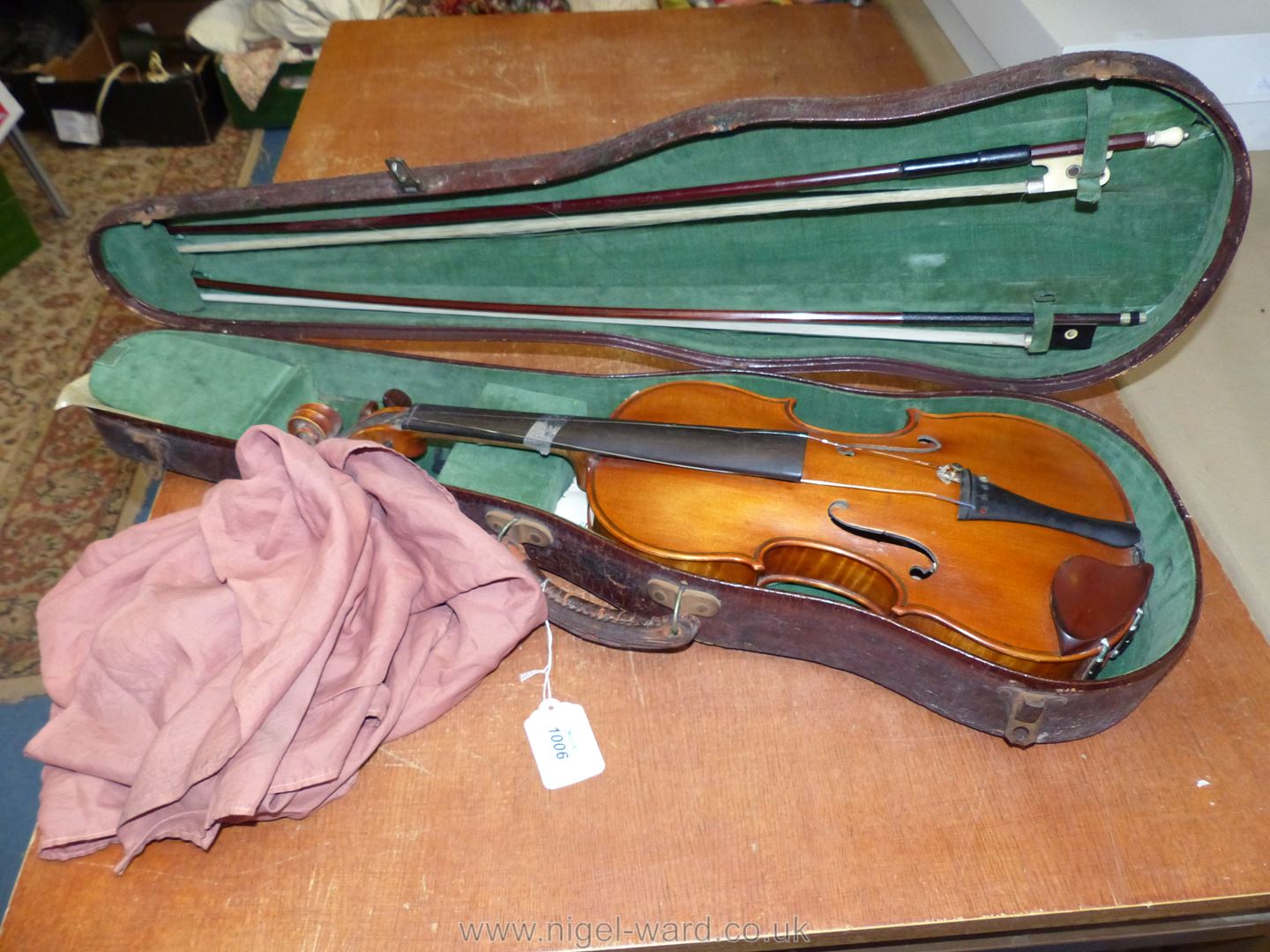 A good 'Tiger striped' Violin with paper label inside 'Sole Agents Hawkes & Son, Denman Street, - Image 25 of 66