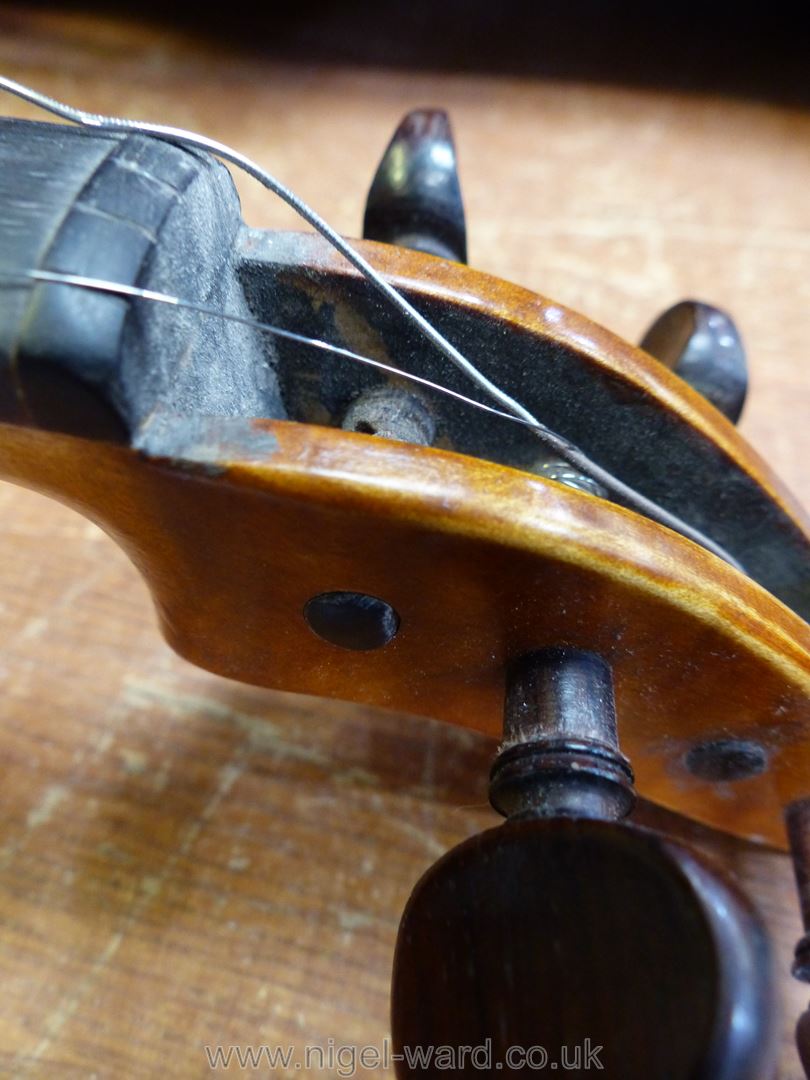 A good 'Tiger striped' Violin with paper label inside 'Sole Agents Hawkes & Son, Denman Street, - Image 49 of 66