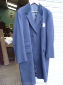 A gent's Savoy Taylor's Guild navy trench Coat, single breasted,