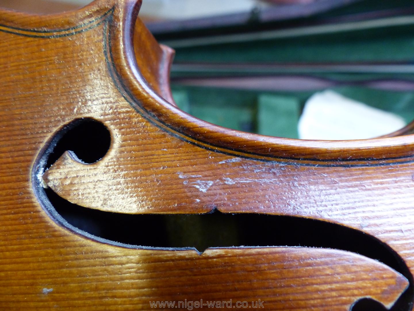 A good 'Tiger striped' Violin with paper label inside 'Sole Agents Hawkes & Son, Denman Street, - Image 47 of 66