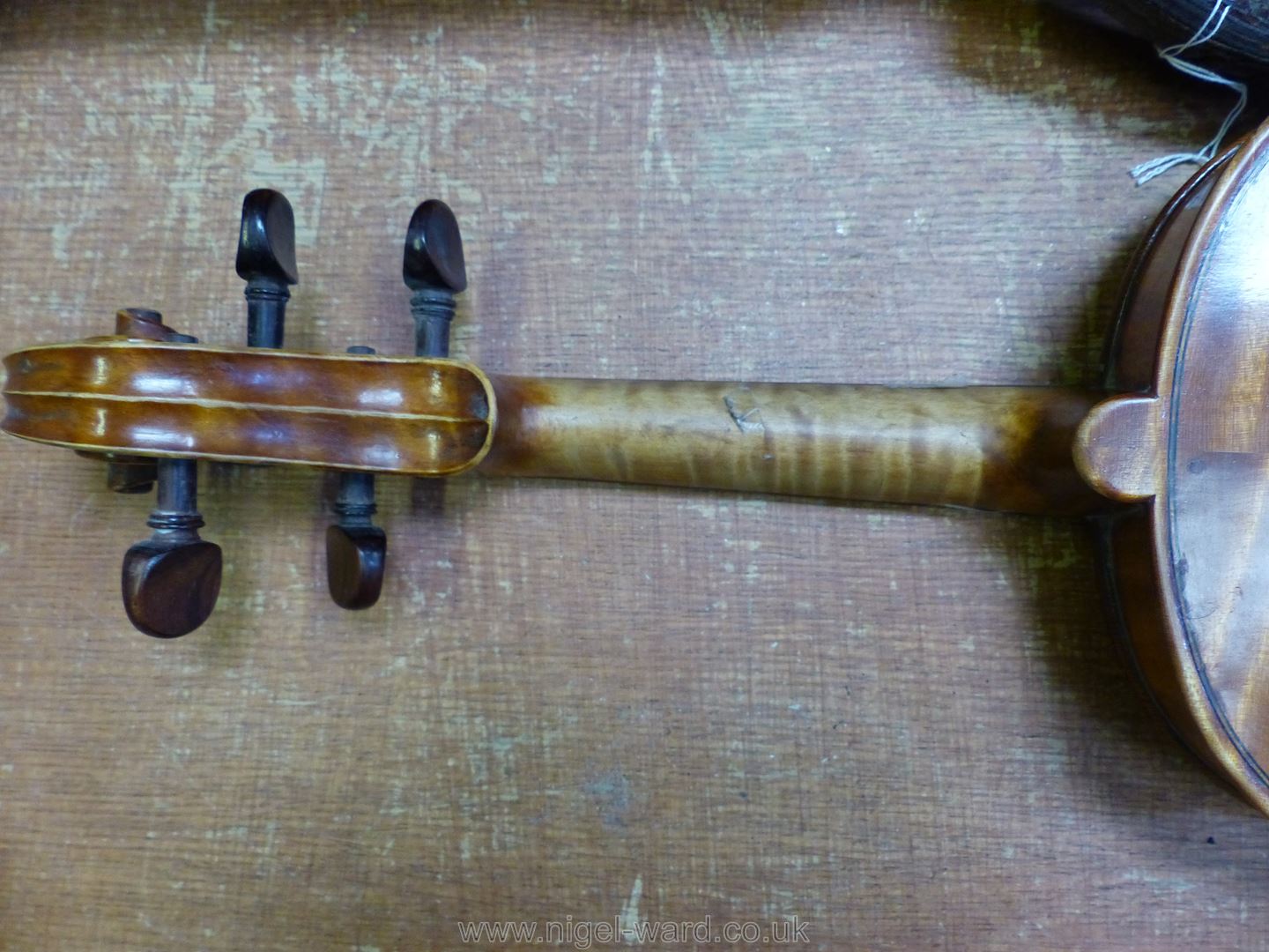 A good 'Tiger striped' Violin with paper label inside 'Sole Agents Hawkes & Son, Denman Street, - Image 43 of 66