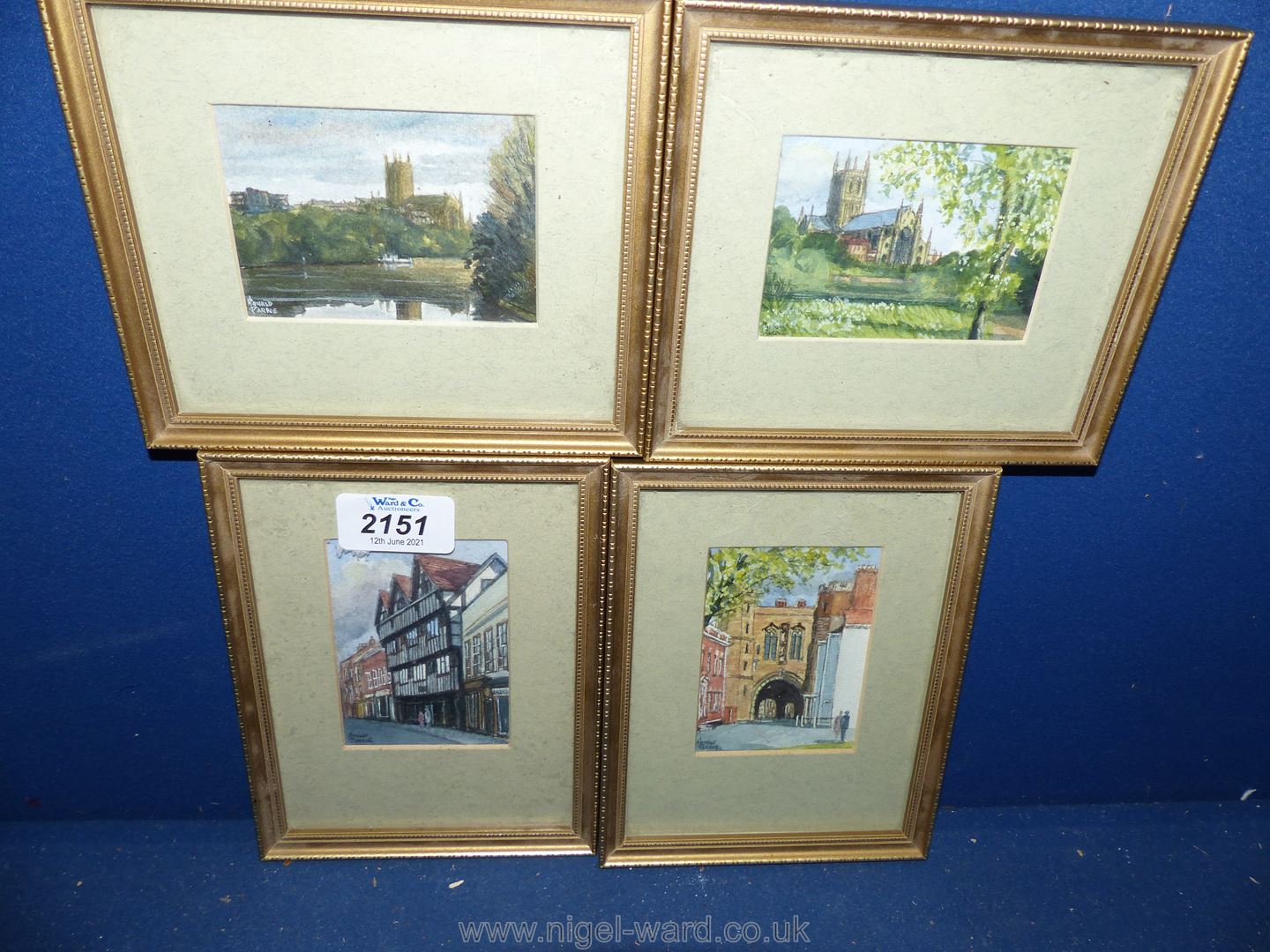 Four small framed Watercolours,