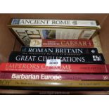 A quantity of Books including Roman Britain, Ancient Rome, Great Civilizations, etc.