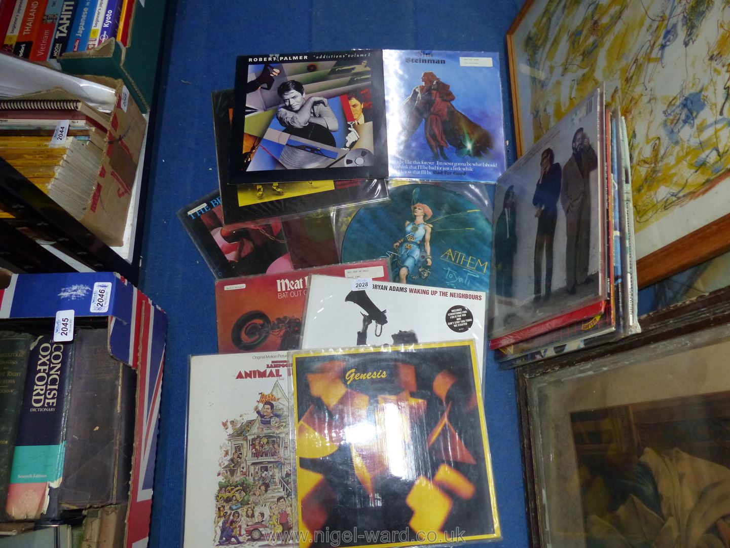 A large quantity of L.P's including Doors, Meatloaf, Picture Disc Anthem by Toyah, etc.