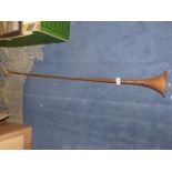 A very long vintage copper Hunting Horn