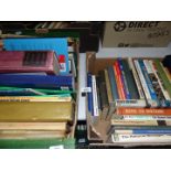 Two boxes of books including Royal Treasures, Industrial Engineers handbook, etc.