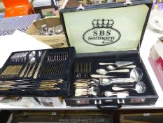 A briefcase of SBS Solingen cutlery (complete).