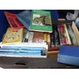 A box of books including Nests and Eggs By A.H.