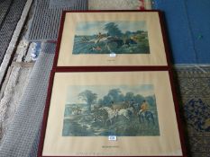 Two framed Hunting Prints ''Full Cry'' and ''Breaking Cover'',