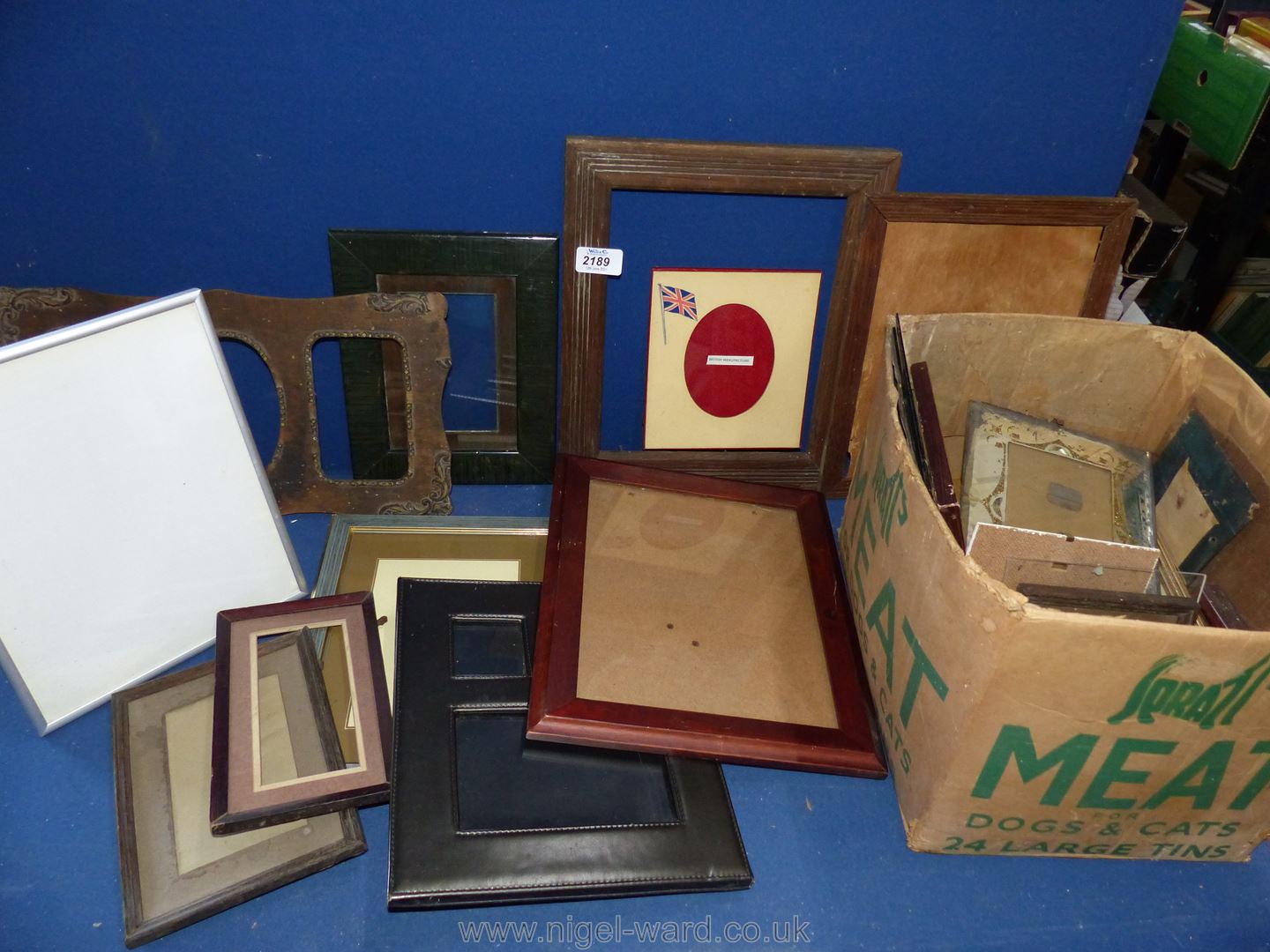 A box of wooden and other period frames. - Image 2 of 2