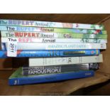 A quantity of children's books including Rupert annuals, etc.