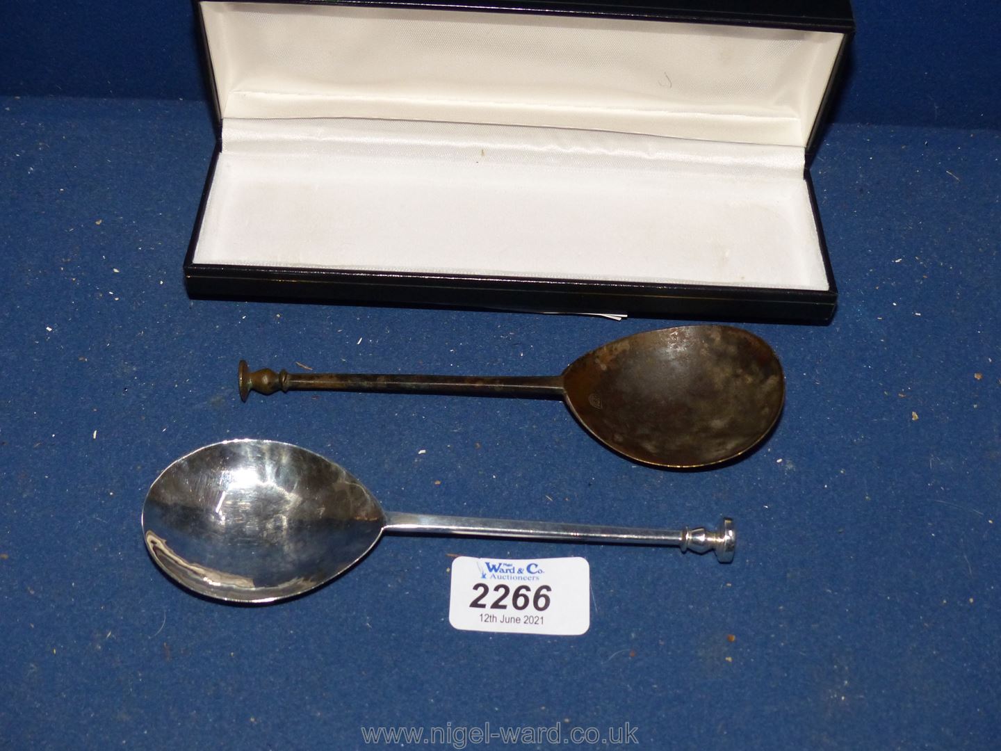 A boxed London silver spoon dated 2001 and a Richard Ambrose spoon initialled R. - Image 2 of 2