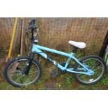 Blue BMX style bike