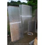 Two sheets of polycarbonate twin wall,