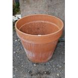 Very large terracotta planter, 30 1/2'' diameter, 27'' high.