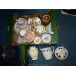 A box of mixed china to include Johnson Bros.