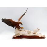 A limited edition Border Fine Arts figure group - 'A Lucky Escape' depicting an eagle chasing a