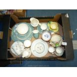 A quantity of tea and coffee part sets including, Royal Doulton 'Cascade', Crown Staffordshire,