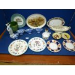 A quantity of china including two Evesham china ramekin dishes, Dartmouth vase, four teabowls, etc.