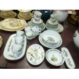 A quantity of Royal Worcester 'Worcester Herbs' including dinner plates, cups and saucers, bowls,