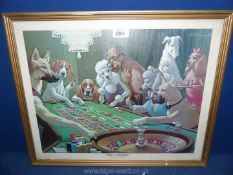 An Arthur Sarnoff framed Print "Spin a Winner".