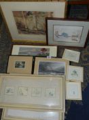 A quantity of Winnie the Pooh Prints, copy of a Birket Foster engraving St.