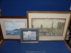 Three framed and mounted Prints to include L.S.