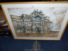 A framed and mounted original artwork titled "Royal West of England Academy" by the artist Diana