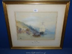 A framed and mounted Watercolour entitled "The Ferry", no visible signature,