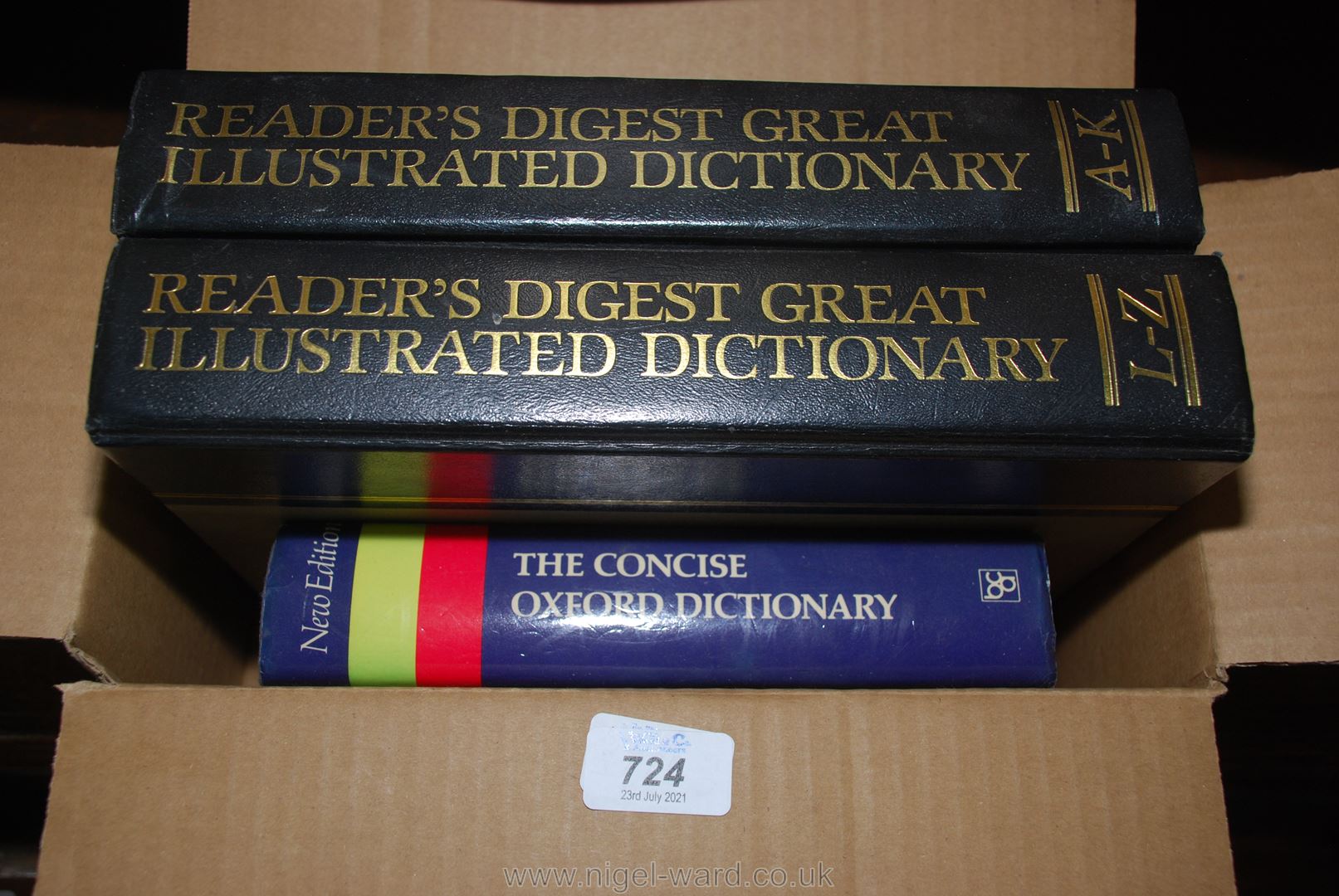 Box of dictionaries