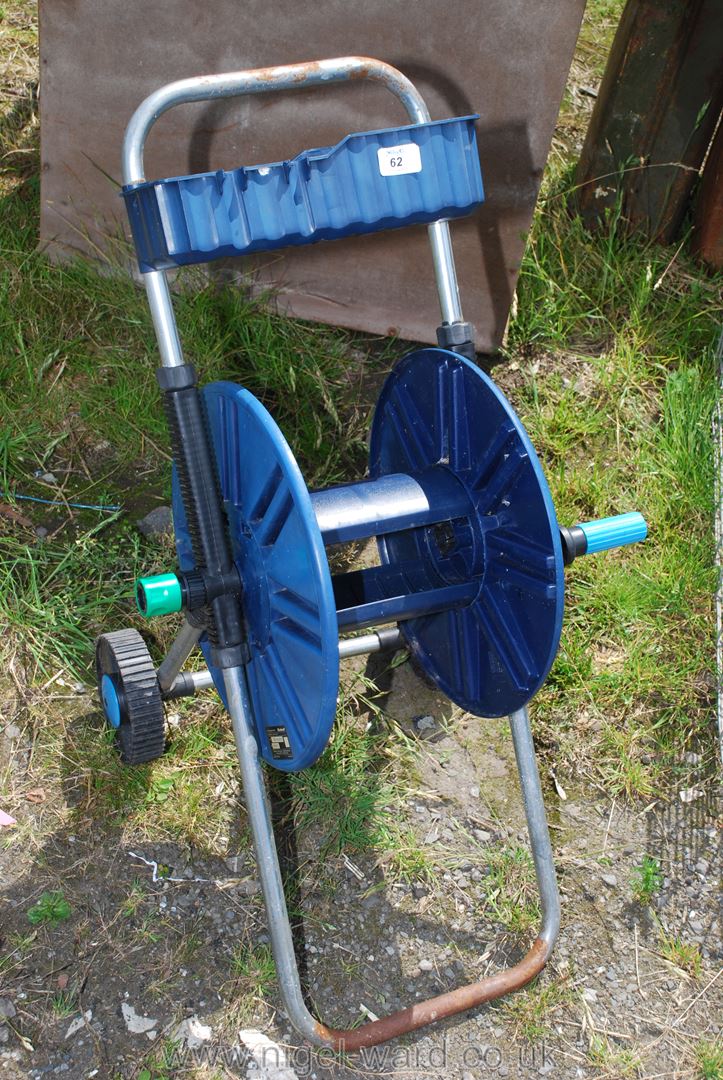 Garden hose reel frame.