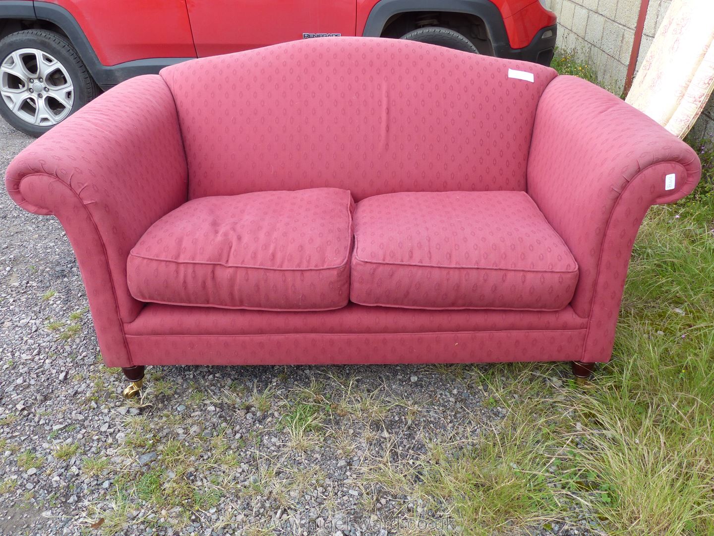 Laura Ashley two seater sofa and cushions.