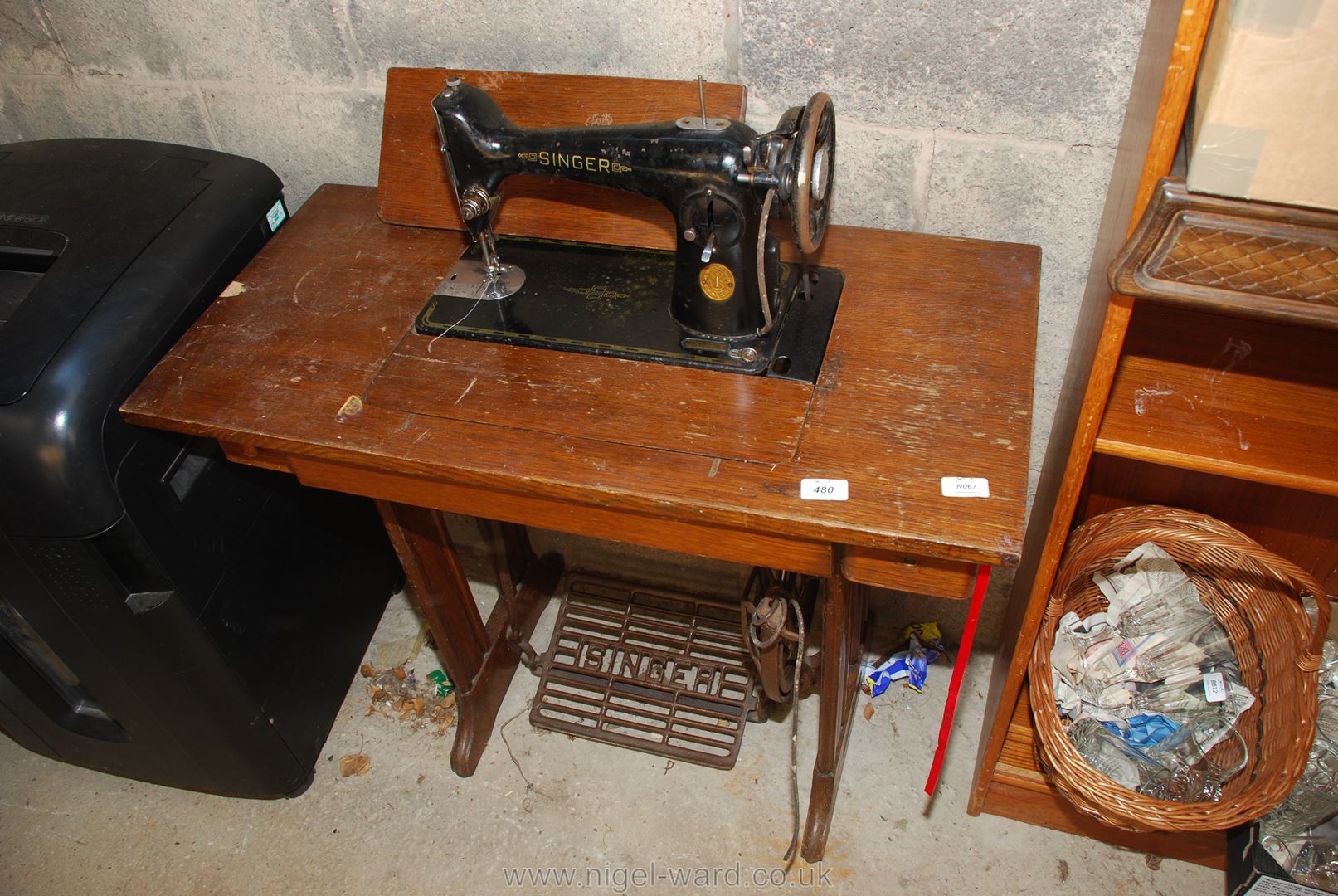 A Singer Treadle Sewing machine, serial no.