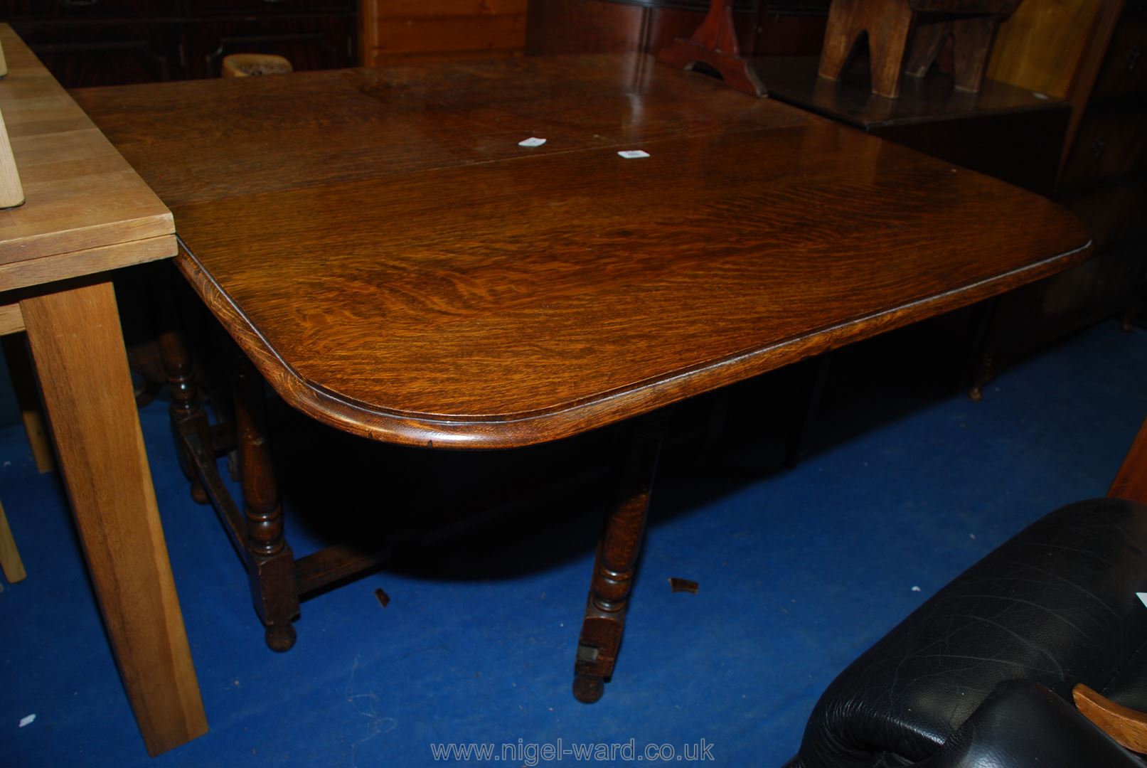 Drop leaf gateleg table, 69'' x 41'' x 29'' high.