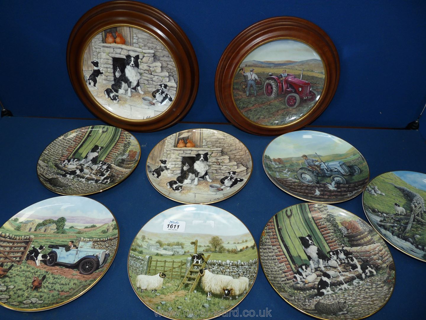 A quantity of James Herriot Border Fine Arts bone china plates including 'Jocks Pride', 'First Cut',