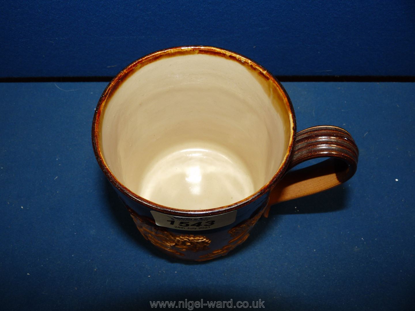 A Royal Doulton Lambeth stoneware tankard, pub hunting scene. - Image 2 of 3