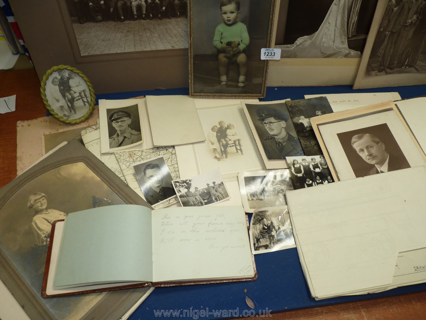 A quantity of black and white photographs and an autograph book. - Image 2 of 3