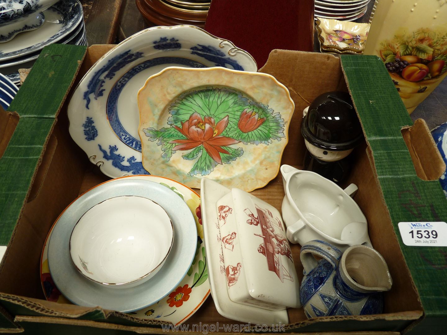 A quantity of china including Wedgwood butter dish for Wiggins Teape Paper Group,