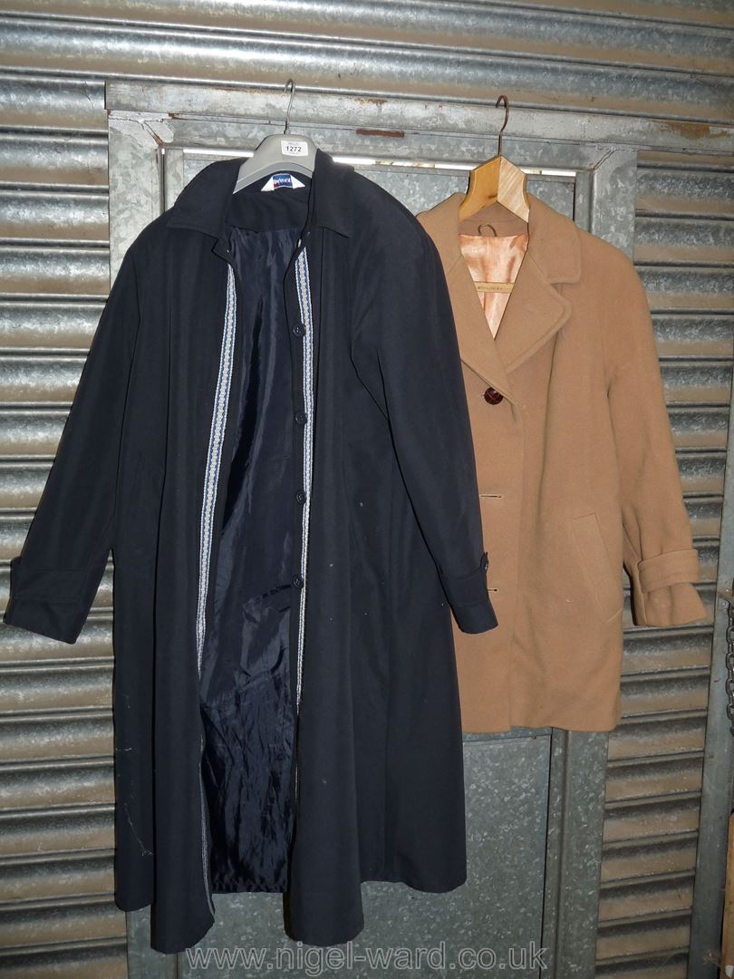 A camel coloured pure wool coat by English Lady and a Damart raincoat. - Image 3 of 4