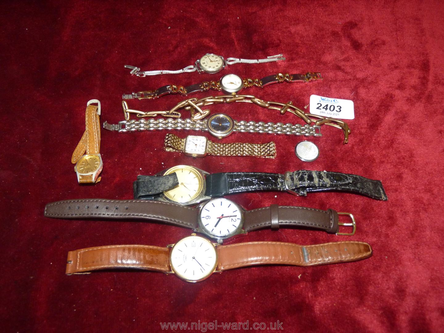 A quantity of gents and ladies wristwatches including Rotary, Sekonda etc.