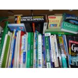 Quantity of travel guides including Germany, Normandy etc. plus two bibles.