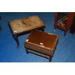 Two wooden occasional tables.