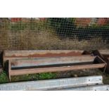 2 x 6' galvanised metal animal troughs