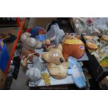 Quantity of various cuddly toys including koala bear, Eeyore etc.