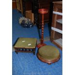 Two footstools and a smokers stand.